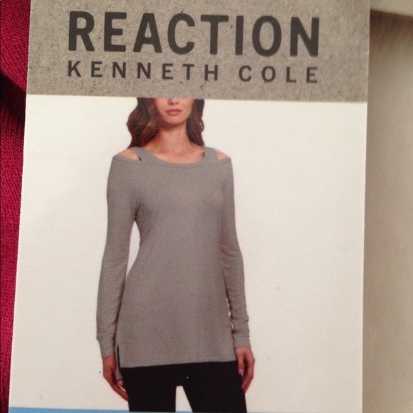 NWT Kenneth Cole Reaction pink cold shoulder long sleeve Shirt Size large - Picture 2 of 6